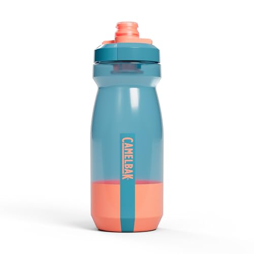 CamelBak Podium Bike Squeeze Water Bottle, High‑Flow Easy‑Squeeze Design for Cycling Performance, 21oz, Mercury Teal - color: Mercury Teal