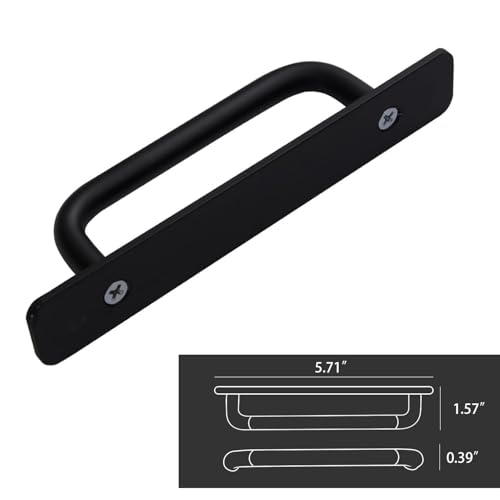 12 Pack 5 Inch 128 mm Self-Adhesive Matte Black Round Cabinet Handles with Base Plate Aluminum Cabinet Pulls for Sliding Door Charcuterie Board Black Drawer Handles Drill&Punch Free - color: RoundBlack 3M, size: 5 Inch