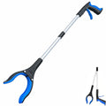 Grabber Reacher Tool - 32” Extra Long Foldable Gripper and Reaching Tool - Heavy Duty Pick Up Stick Grabbers for Seniors, Trash, Surgery Recovery Must Haves Gifts (Blue) - color: Blue