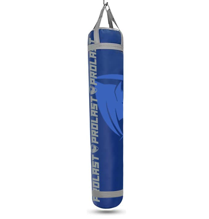 Heavy Punching Kicking Bag for Adults, Boxing, MMA, Martial Arts, Muay Thai, Strength Training Equipment, Filled/Unfilled, 6ft, 150 lbs, Special Edition Logo - color: Blue / Grey, size: Filled