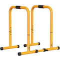 RELIFE REBUILD YOUR LIFE Dip Station Functional Heavy Duty Dip Stands Fitness Workout Dip bar Station Stabilizer Parallette Push Up Stand - color: Yellow