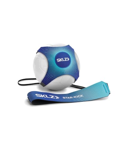 SKLZ Star-Kick Solo Soccer Trainer | Hands-Free Kicking and Passing Practice | Adjustable Cord and Waistband | Multiple Ball Sizes | Youth Players |Perfect for Enhancing Ball Control Skills - color: Cobalt
