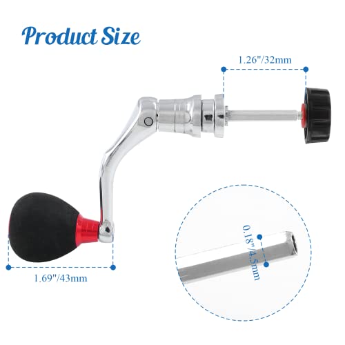 Fishing Spinning Reel Handle - color: Red, size: Large