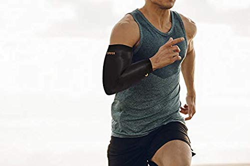 THX4COPPER Elbow Compression Sleeve(2 Pieces) - 1Copper Infused Support –Guaranteed Recovery Copper Elbow Brace-Idea for Workouts, Sports, Golfers, Tennis Elbow, Arthritis, Tendonitis-Large - size: Large (Pack of 2)