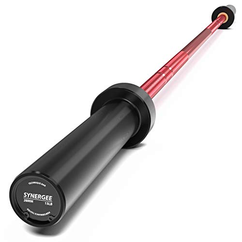 Synergee 15 lb Technique Bar – Aluminum Training Bar - color: Red