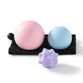Silicone Lacrosse Balls for Yoga and Myofascial Release - Deep Tissue Massage,Trigger Point Therapy and Foot Plantar Fasciitis,Muscle Knots,Relieving Muscle Pain,Muscle Soreness Balls - style: Smooth Ball Set