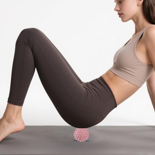 Soft Spiky Massage Balls- Muscle Massager Ball for Feet, Back, Neck, Muscles, Hands Massager Roller for Plantar Fasciitis, Foot Arch Trainer, Exercise, Physical Therapy - color: 1pink Spiky Ball