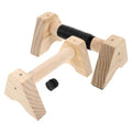 Wooden Push up Handles Parallettes Bars Set 30cm Beech Wood Non-slip Base Calisthenics Gym Equipment for Men Women Home Strength Training and Handstand Practice