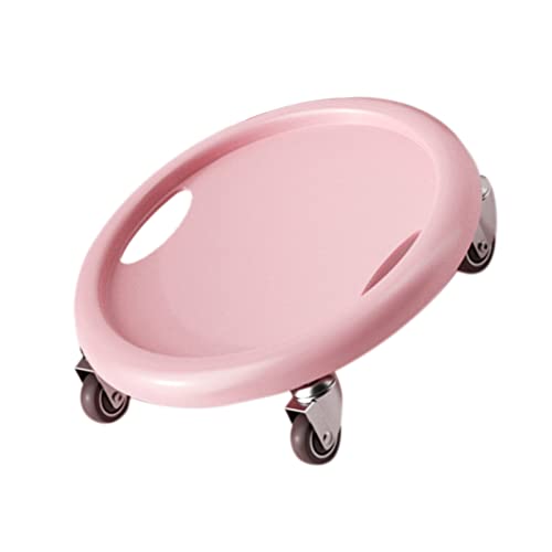 Keenso Core Slider Ab Workout Sliding Disc with PU Plastic Metal Build 4 Universal Rollers for Core Training Home Gym Exercise for Men and Women - color: Pink