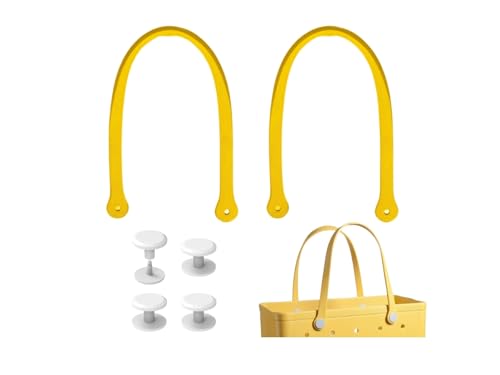 Replacement Straps for S/M Rubber Beach Bag, Replacement Handles with 4 Snaps, EVA Bag Strap Replacement - color: Yellow