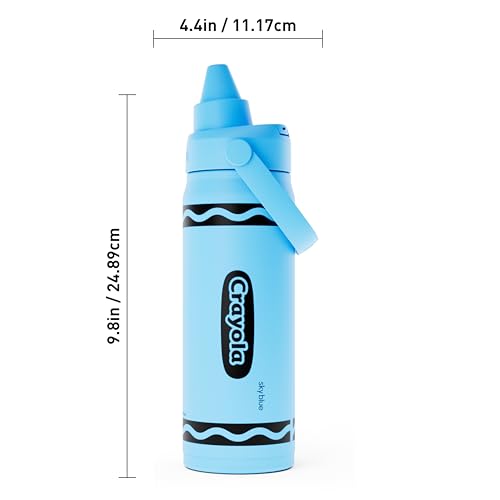 CamelBak Crayola Chug Insulated Stainless Steel Water Bottle, Cold Retention Design with Spill Resistant Chug Lid for Everyday Hydration, 16oz, Sky Blue - color: Sky Blue