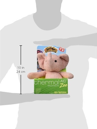 Thermal-Aid® (Tiny The Elephant) – Washable Heating Pad & Ice Pack – Plush Hot/Cold Pack with Natural Corn Filling – Reusable Comfort - size: Zoo Elephant