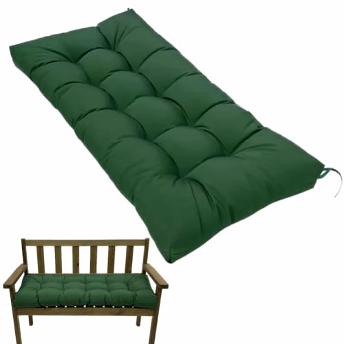 Indoor/Outdoor Bench Cushion, Garden Loveseat Cushion, Swing Seat Cushion,Thicken Patio Bench Soft Rocking Chairs Pad for Lounger Garden Furniture Patio Loveseat Bench (Green, 39.3x19.6) - color: Green, size: 39.3x19.6