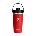 Hydro Flask Shaker Bottle – Insulated Stainless Steel Gym Bottle for Pre Workout & Protein 24 Oz Goji - color: Goji Red