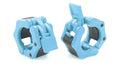 Olympic Barbell Clamps Collars Quick Release Pair Weight Clips for 2 inch Barbell (SKY BLUE) - color: Sky Blue