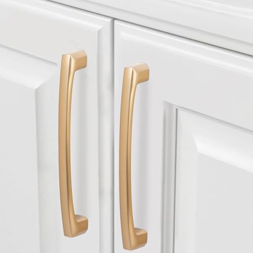 COTYKILEY 10 Pack 6-1/4 Inch(160mm) Champagne Bronze Kitchen Cabinet Handles Brushed Brass Cabinet Pulls Cabinet Door Handles Gold Kitchen Cabinet Hardware - color: Champagne Bronze, size: 6-1/4" Hole Center（160MM）