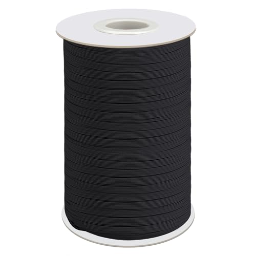 Lydia's Deal Elastic Cord 1/8 Inch (3MM) x 50 Yards Black, Stretch Elastic String for Sewing, Crafts, Jewelry, Beading, Mask Ear Loop, Strong & Soft Elastic Roll - color: Black, size: 1/8 Inch * 50 Yards