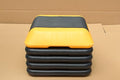 16"x16" Adjustable High Step Aerobic Platform With 4 Risers, Height-Adjustable Step Aerobics Platform For Home Gym Exercise Fitness Workout Yellow As shown One size