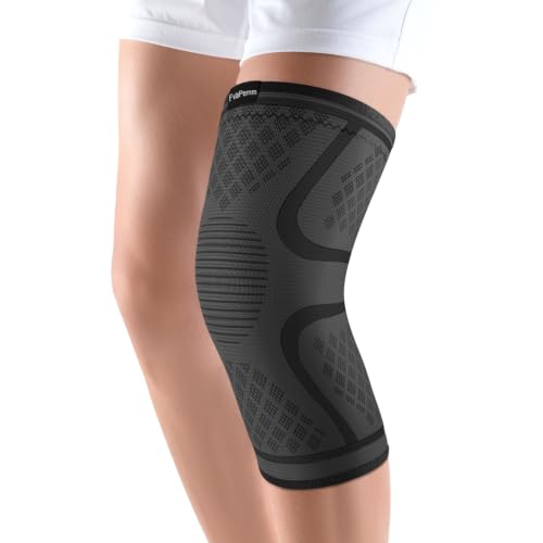 Knee Brace for Women & Men, Knee Compression Sleeve for Knee Pain | 2 Pack Soft Knee Brace for Arthritis, Workout, Runniing, Sports, Meniscus Tear, ACL & Arthritis Pain Relief, Black, S