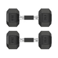 HANDBODE Rubber Encased Hex Dumbbell Pair, 2.5-65 lb | Non-Slip Handle Design for Secure & Comfortable Grip, Hand Weights for Strength Training, Fitness & Home Gym - size: 20 lb, Pair, style: Comfort Grip