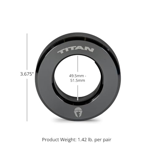Titan Fitness TwistLock Pro Aluminum Barbell Grey Collar Set, 59.5mm-51.5mm Sleeve Diameter, Quick Release Olympic Barbell Clamps, Pair of Magnetic Aluminum Weight Clips with Easy-Grip Knurling - color: Space Grey