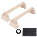 2PCS Wood Push Up Bars with Non Slip Base Pad Exercise Home Workout Equipment Wooden Parallettes Handle Stands Grip for Men Strength Training, Planks Calisthenics - size: 35cm