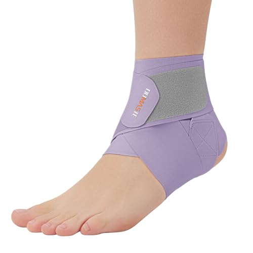 Ultra Thin Ankle Wraps Ankle Brace for Men ＆ Women, Adjustable Ankle Straps for Arch, Sprained Foot, Tendinitis, Football, Basketball, Running（Violet, Pack of 1） - color: Violet, size: Pack of 1