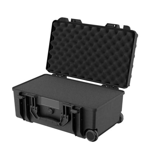 Reflex Camera Large Protective Hard Camera Case (20.22"x11.32"x7.91") suitable for Drones, Camera Lens, DSLR & Guns. Smooth Rolling Wheels, Waterproof IP67, Shockproof (Rolling Hard Case with Foam) - style: Rolling Hard Case With Foam