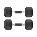 HANDBODE Rubber Encased Hex Dumbbell Pair, 2.5-65 lb | Non-Slip Handle Design for Secure & Comfortable Grip, Hand Weights for Strength Training, Fitness & Home Gym - size: 12 lb, Pair, style: Comfort Grip