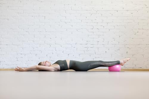 CIZEBO 6" Pilates Ball, Small Exercise Ball & Air Pump Yoga Core (8" Opt) - color: Pink, size: 6 inch