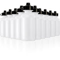 SOUJOY 10 Pack Sports Water Bottle, 21oz Plastic Squeeze Bottle with Easy Open Push/Pull Cap, BPA Free Reusable Team Water Bottle for Fitness, Gifts