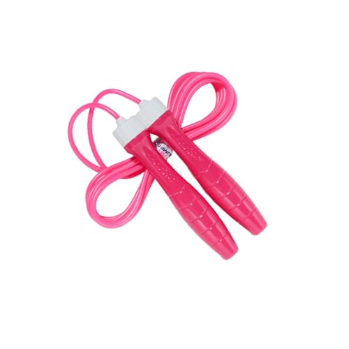 KSY Kids Jump Rope (Crystal Series) – Durable PVC Jump Rope for Kids Ages 6-12 – Lightweight, Adjustable, and Tangle-Free – Made in Korea - color: Bright Pink