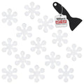 Anti Slip Shower Stickers, 100 Pieces Snowflake Shower Floor Non Slip Stickers, Adhesive Decals Safety Strips with Scraper for Bath Tub, Shower Floor and Stairs (100 Snowflake) - size: 100 Snowflake