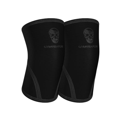 Gymreapers Elbow Sleeves for Weightlifting Powerlifting and Bench Press Support and Compression for Tendonitis Pain Relief 5mm Neoprene Training Gear for Men and Women - color: Black/Black, size: Small