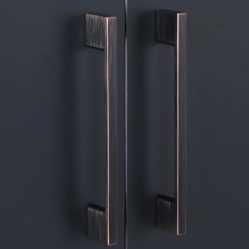 10 Pack 3-3/4 Inch(96mm) Cabinet Pulls Oil Rubbed Bronze Kitchen Cabinet Handles Zinc Alloy Drawer Pulls Solid Cabinet Hardware - color: Oil Rubbed Bronze, size: 3-3/4'' Hole Center(96mm)