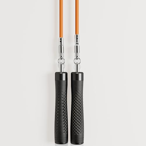 Weighted Jump Rope Set - 1/4LB & 1/2LB Heavy Speed Rope with Quick-Release Handles, 3 PVC Cables (9.8FT), Anti-Slip Grip for Boxing, Cross Training & Home Workout, Includes Carry Case - color: Black
