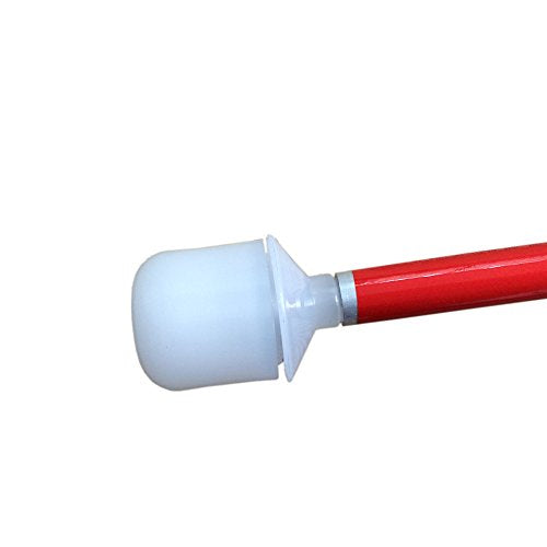 Aluminum Mobility Folding White Cane for Vision Impaired and Blind People (Folds Down 6 Sections) 150cm - color: Black Handle, size: 59.1 Inch (Pack of 1)