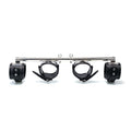 Heavy Duty Stainless Steel Expandable Spreader Bar with 4pcs PU Black--Pink Skull Pattern Detachable Adjustable Straps,Workout Bar for Home Indoor Gym Training Kit - style: Integration-SBlack