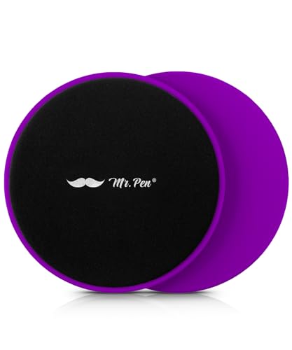 Mr. Pen Core Sliders for Working Out - 2 Pack Dual Sided Workout Sliders Discs - color: Purple
