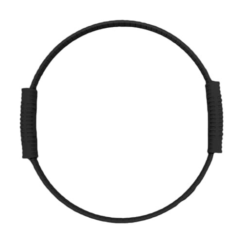 Yoga Pilates Resistance Ring for Leg and Butt Training, Portable Exercise Equipment with Anti-Slip Silicone, Home and Office Workouts, Postpartum Toning - color: Black