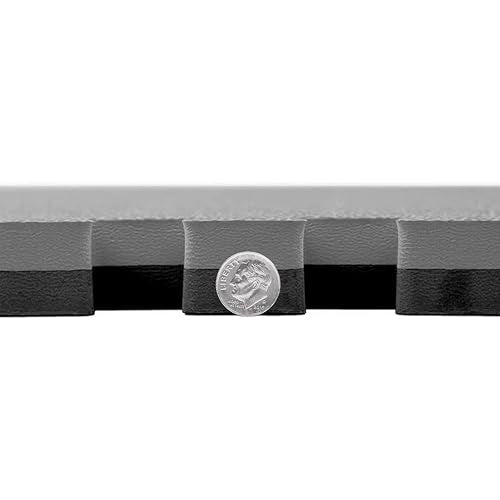 FlooringInc's 1" Thick Foam Tiles, 3'x3' or 2'x2' Reversable Interlocking Tiles, Ideal Yoga Mat, Gymnastics Mat, Workout Mat for MMA and Jiu Jitsu Training - color: Black/Gray, size: 40 - 2'x2' Tiles (160 Sq Ft)