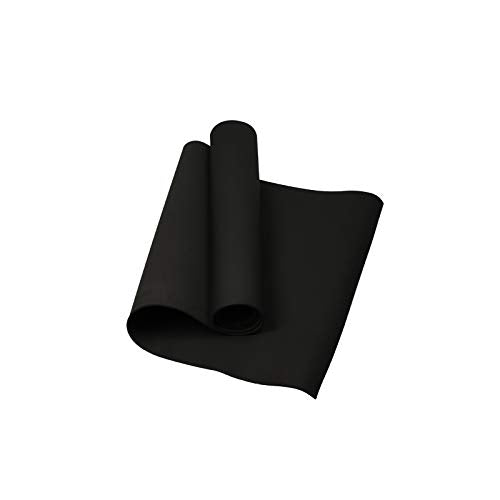Non Slip Yoga Mat, Nonslip Durable Antitear Yoga Mat Non Slip,Professional 0.6 Inch Comfortable Exercise Mats for Home Workout for Exercises Home Sport Stretching Indoor Fitness Gym Floor Workouts - color: Black