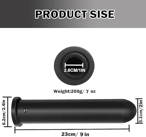 Barbell Adapter Sleeve 1" to 2" Olympic Weight Plate Converter | 8 Inch nylon barbell adapter sleeves 2 pack with lock bolt & clamps for standard bar home gym machines