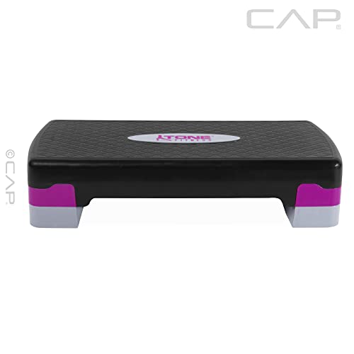 Tone Fitness Compact Aerobic Step Platform | Exercise Step - style: Black/Purple