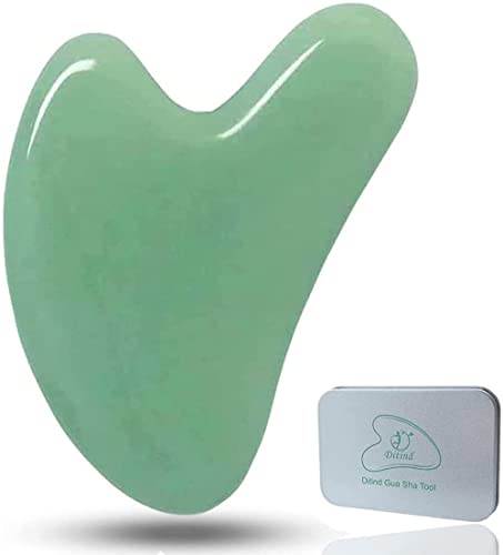 Gua Sha, Jade Stone Gua Sha Massage Tool, Guasha Tool for Face and Body Skin Massage. Gua Sha Set for Toxins Prevents Wrinkles for SPA Acupuncture, Therapy Trigger Point Treatment. - color: Green