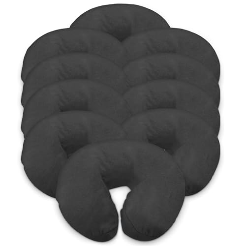 London Linens Pack of 10, Premium Extra Thick 100% Cotton Flannel Massage Tables Face Cradle Covers Cozies Fitted - Includes 10 pcs (Greenish Grey) - color: Grey, size: 10