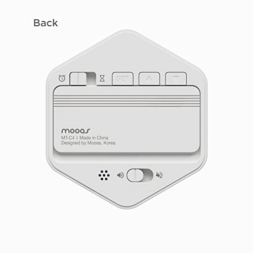 mooas Multi-Hexagon Clock Cube Timer, Digital Clock Time Timer, Pomodoro Timers, Backlit Display 12/24H Mode Count up & Countdown, Rotating Various time presets ideal for Classroom Gym Kitchen (White) - color: White, Mint, Yellow