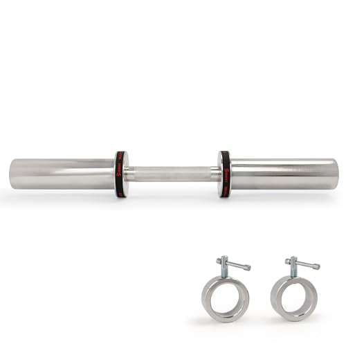 Sunny Health & Fitness Olympic Dumbbell Bars w/ 2 Ring Collars, 16-20 Inch - size: 2. 20 inch
