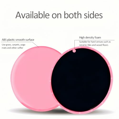 Core Sliding Discs - Dual Sided Workout Sliders for Carpet & Hardwood Floor - Home Ab Pads Exercise Equipment Fitness Sliders for Women and Men - color: black
