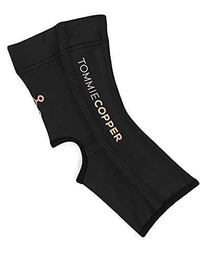 Tommie Copper Performance Compression Ankle Sleeve, Unisex, Men & Women, Breathable Extra Support Sleeve for Joint & Muscle Support - Black, X-Large - size: X-Large